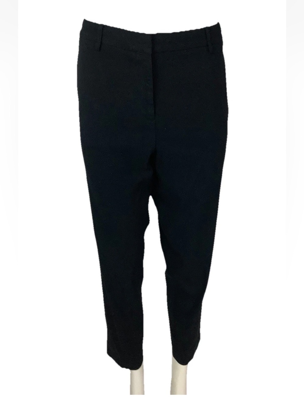 J Jill Sz 14 Refined Woven Cropped Business Office Classic Trousers Black